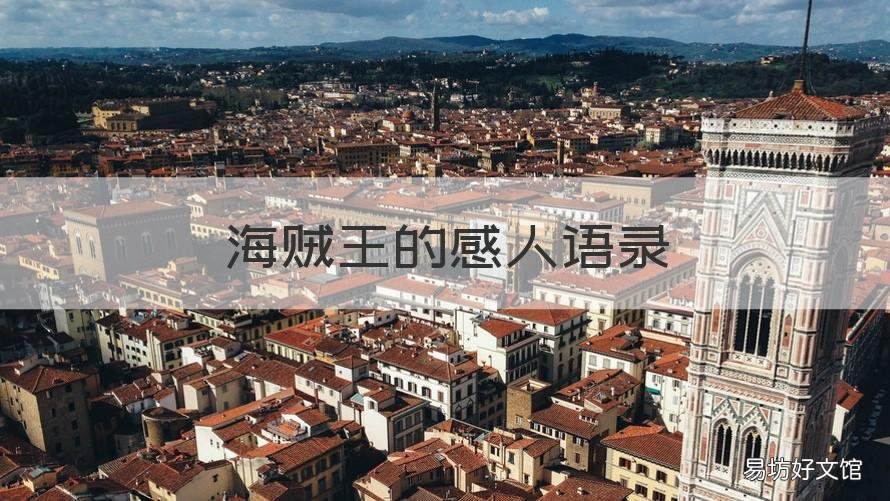 海贼王的感人语录 海贼王感人语录加配图