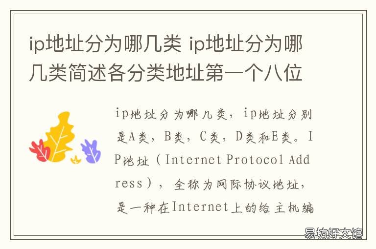 ip地址分为哪几类