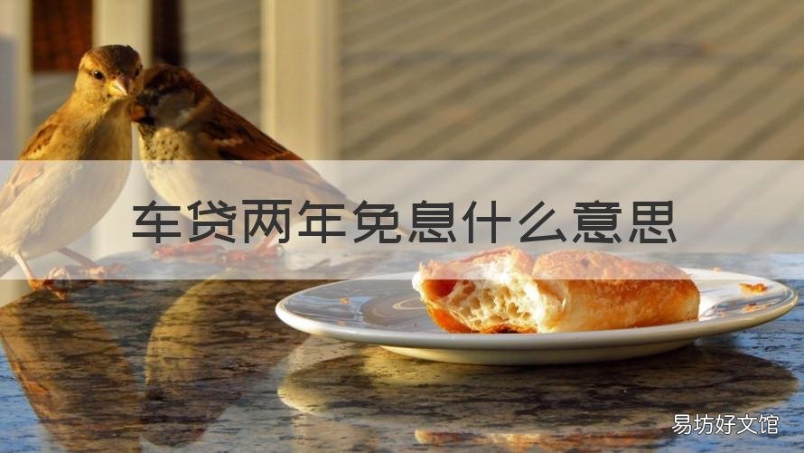 车贷两年免息什么意思 车贷两年免息什么意思呀