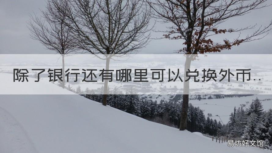 除了银行还有哪里可以兑换外币 每家银行都可以兑换外币吗