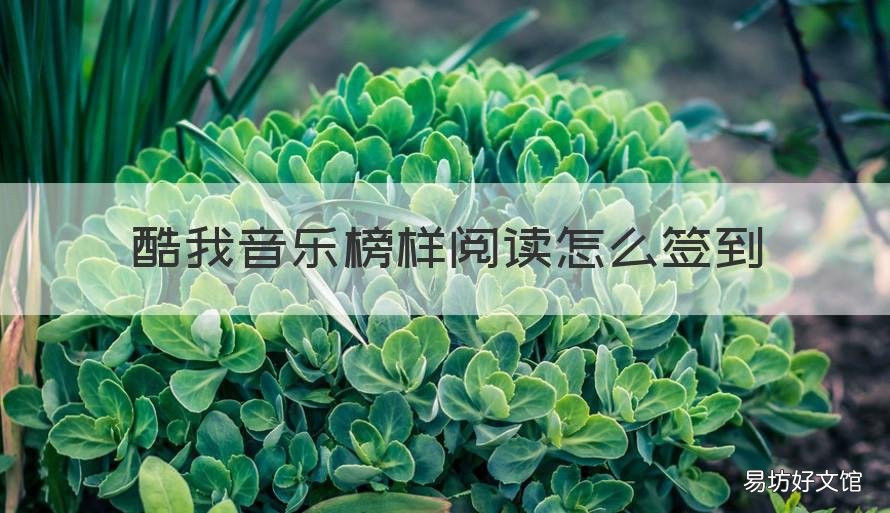 酷我音乐榜样阅读怎么签到