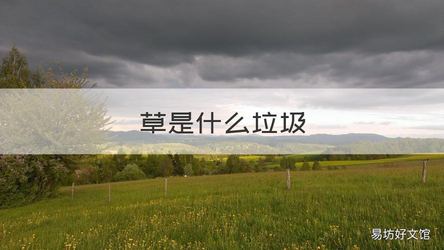 草是什么垃圾 草是什么垃圾,植物是什么垃圾