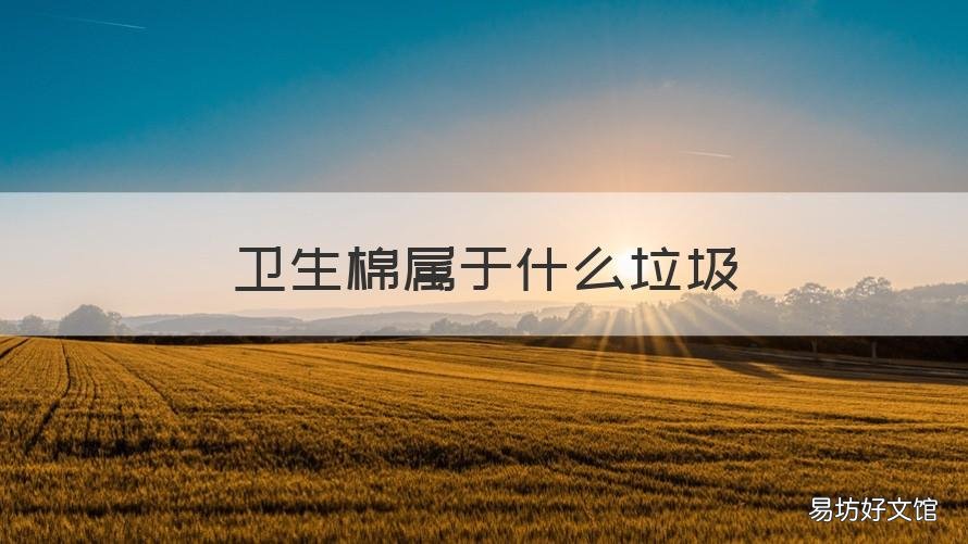 卫生棉属于什么垃圾 棉被属于哪类垃圾