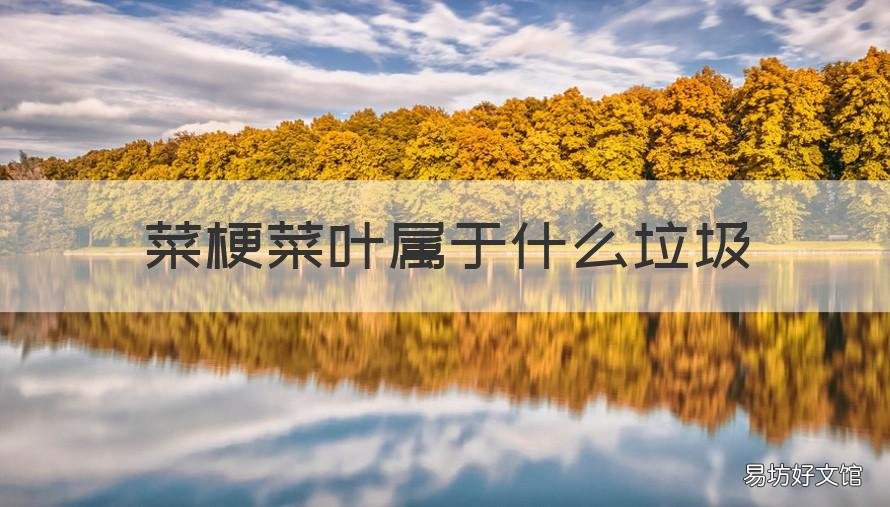菜梗菜叶属于什么垃圾 菜梗菜叶属于什么垃圾分类