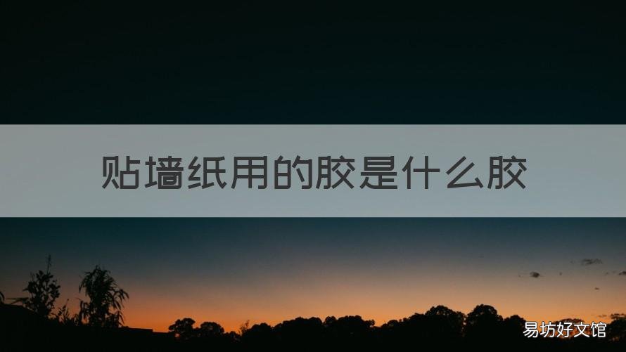 贴墙纸用的胶是什么胶 贴墙纸用的是什么胶水