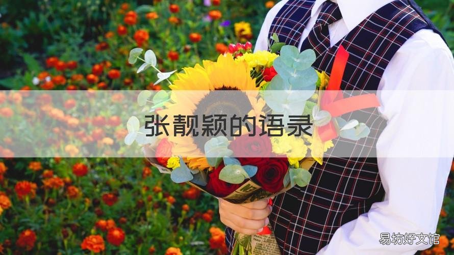 张靓颖的语录 张靓颖语录摘抄