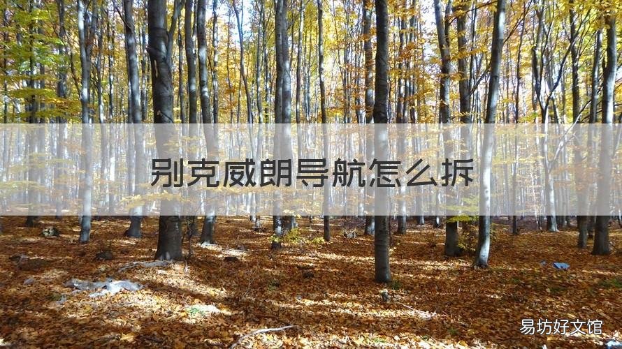 別克威朗導(dǎo)航怎么拆 別克威朗導(dǎo)航拆裝流程