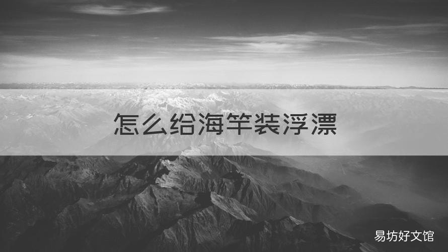怎么给海竿装浮漂 海竿用浮漂正确组装法