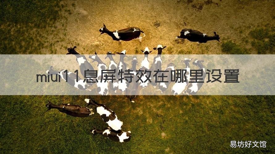 miui11息屏特效在哪里设置