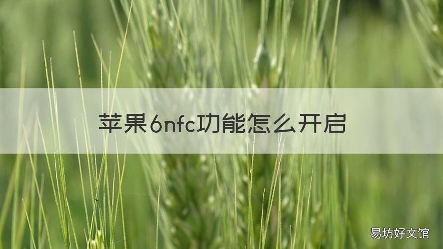 苹果6nfc功能怎么开启 苹果6pnfc开启