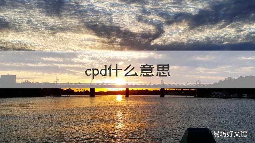 cpd什么意思 经济CPD什么意思