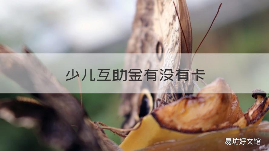 少儿互助金有没有卡 买了少儿互助金有卡吗