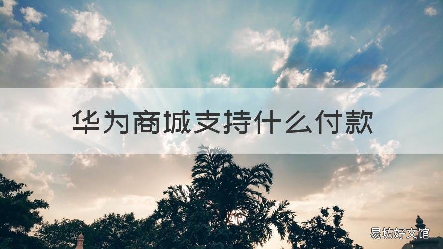 华为商城支持什么付款 华为商城支持什么支付