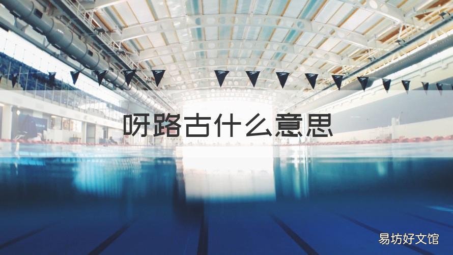 呀路古什么意思 呀路古怎么读
