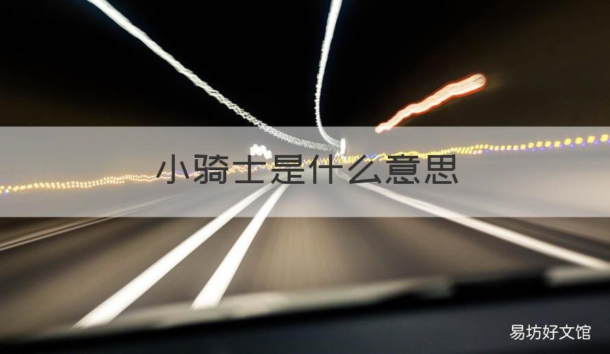 小骑士是什么意思 骑士是什么意思它的反义词是什么