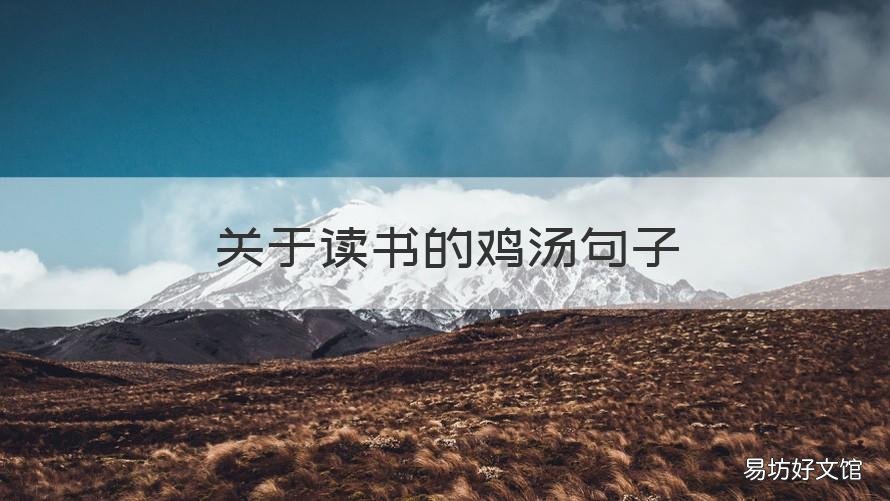 关于读书的鸡汤句子 关于读书的心灵鸡汤经典语录