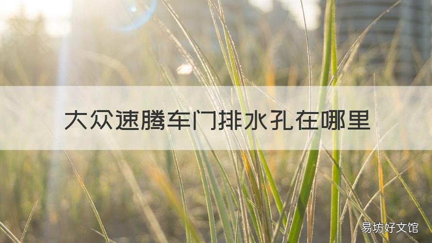 大众速腾车门排水孔在哪里 速腾车门排水孔位置