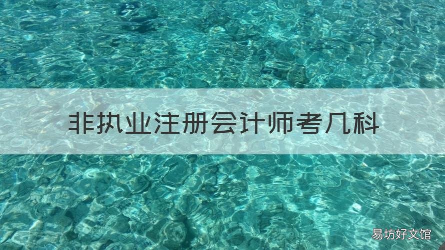 非执业注册会计师考几科 非执业注册会计师要考综合阶段吗