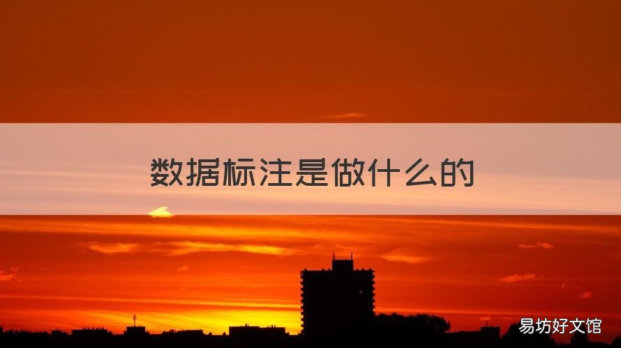 数据标注是做什么的 数据标注是做什么的工资