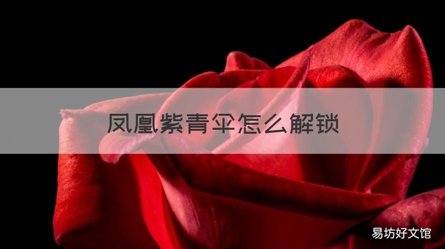 凤凰紫青伞怎么解锁 紫伞怎么得到