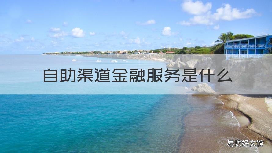 自助渠道金融服务是什么 金融自助服务点