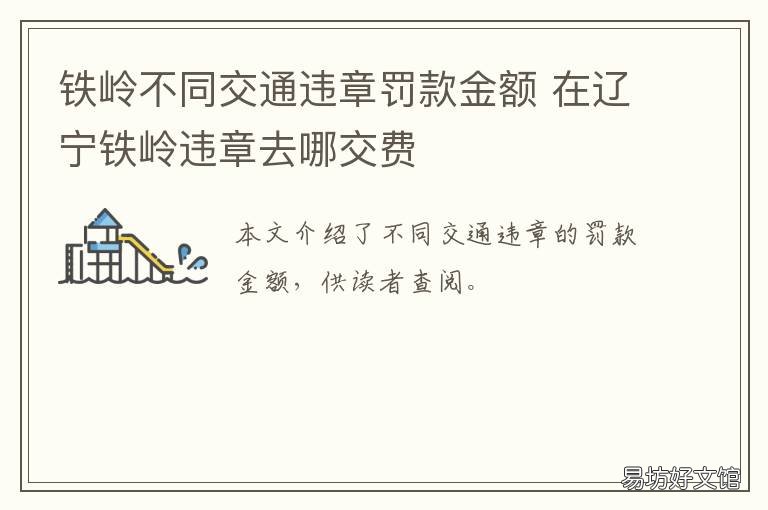 铁岭不同交通违章罚款金额 沈阳车在铁岭违章能网上交罚款吗?