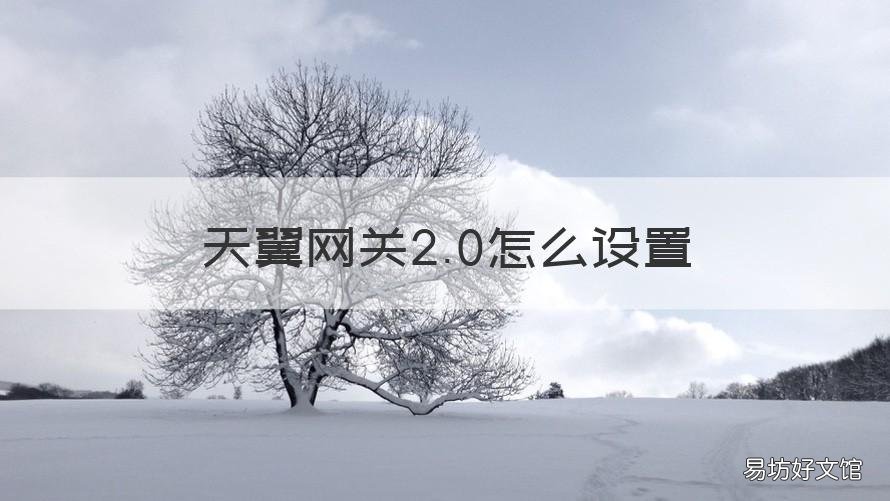天翼网关2.0怎么设置 天翼网关2.0怎么设置定时重启