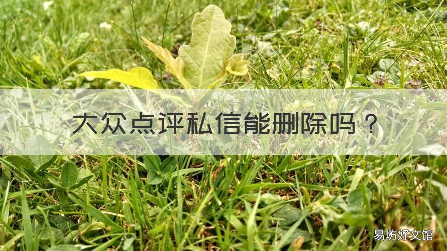 大众点评私信能删除吗 大众点评不小心删除了点评