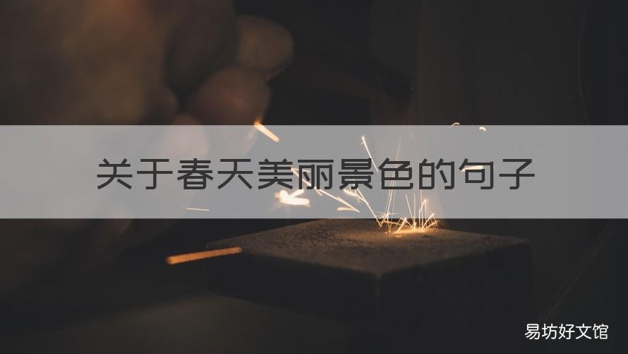 关于春天美丽景色的句子 写春天美丽景色的句子