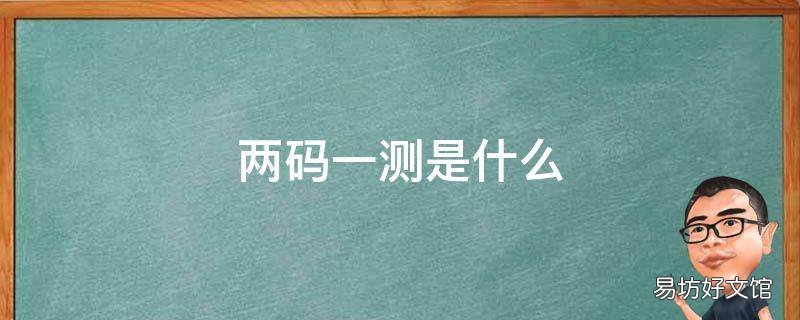 两码一测是什么 两码是指什么