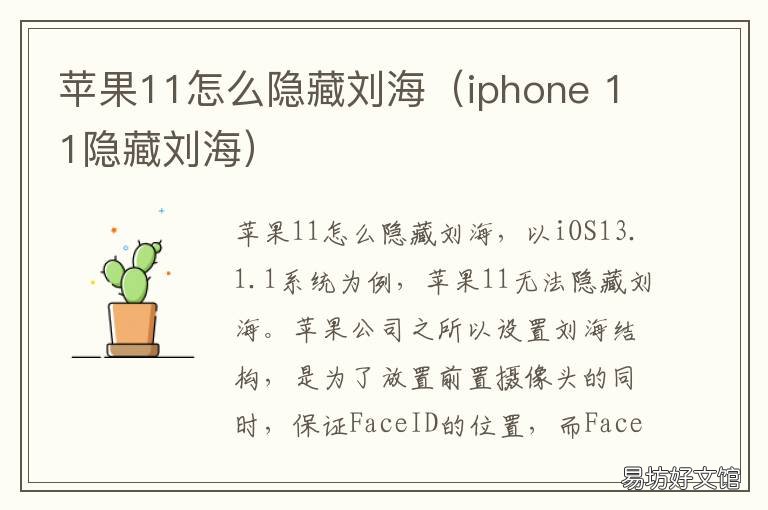 苹果11怎么隐藏刘海（iphone 苹果12手机刘海怎么隐藏