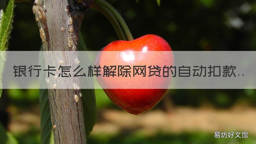 银行卡怎么样解除网贷的自动扣款 网贷银行卡自动扣款功能怎么解除
