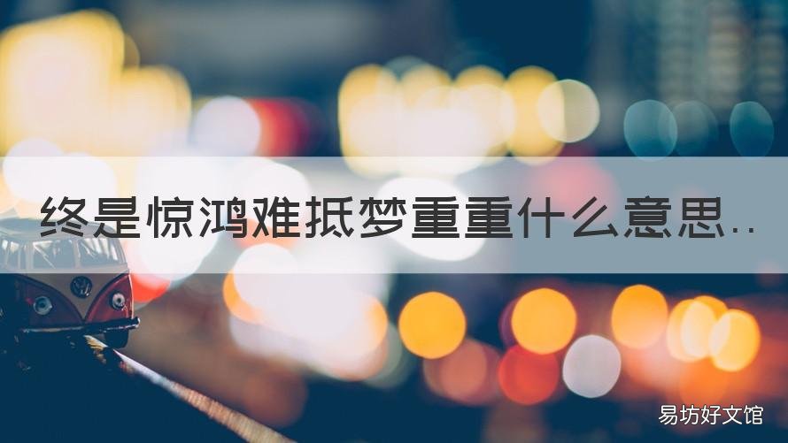 终是惊鸿难抵梦重重什么意思 惊鸿难抵梦重重啥意思