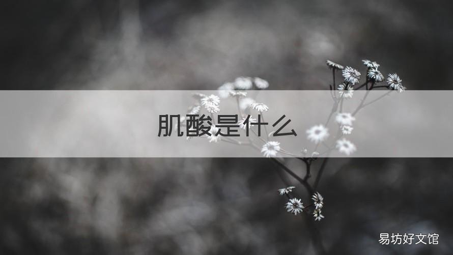 肌酸是什么 肌酸是什么做的