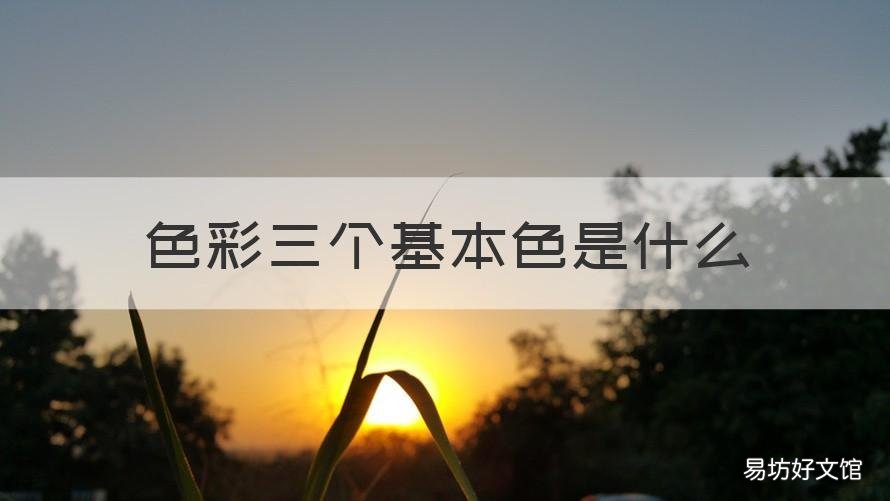 色彩三个基本色是什么 三个基本颜色是什么