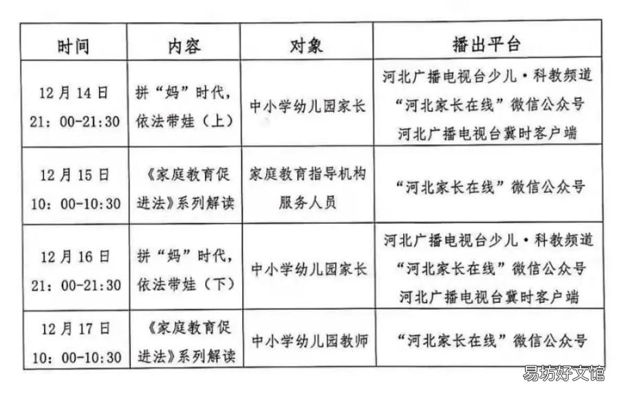 2021河北少儿科教频道家庭教育促进法系列解读直播入口 河北电视台少儿科教频道2021