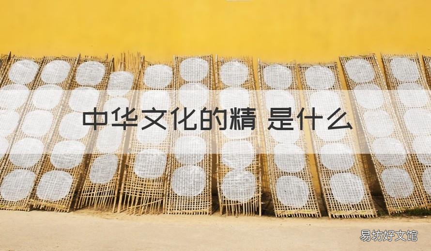 中华文化的精髄是什么 中华文化的精髓是