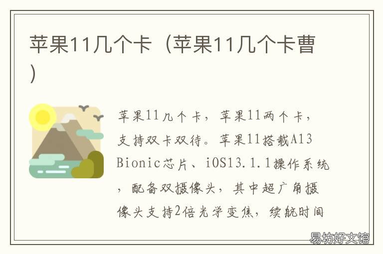 苹果11几个卡 苹果11几个卡槽往外凸