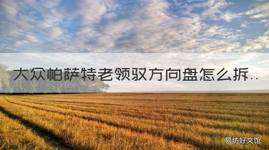大众帕萨特老领驭方向盘怎么拆 大众帕萨特领驭方向盘怎么拆
