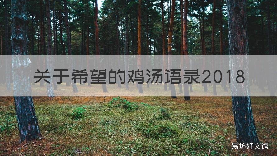 关于希望的鸡汤语录2018 2020最新心灵鸡汤经典语录励志