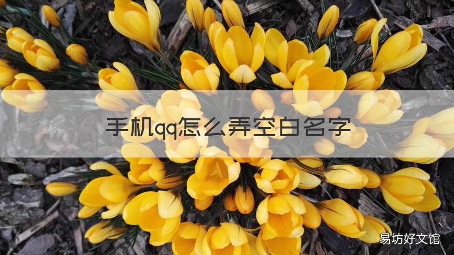 手机qq怎么弄空白名字 如何让qq名字空白手机