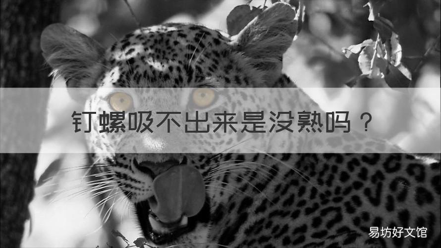 钉螺吸不出来是没熟吗 钉螺吸不出肉来是不是不新鲜