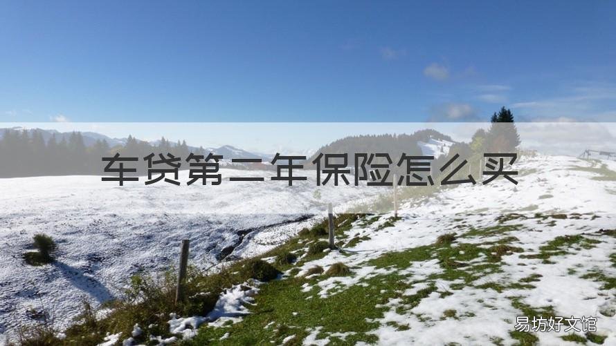 车贷第二年保险怎么买 第二年如何买车险