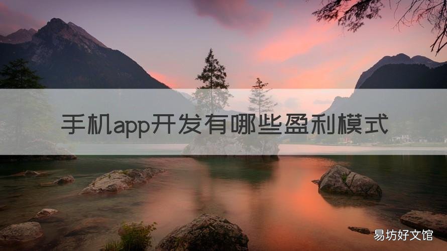 手机app开发有哪些盈利模式 手机app是如何盈利的