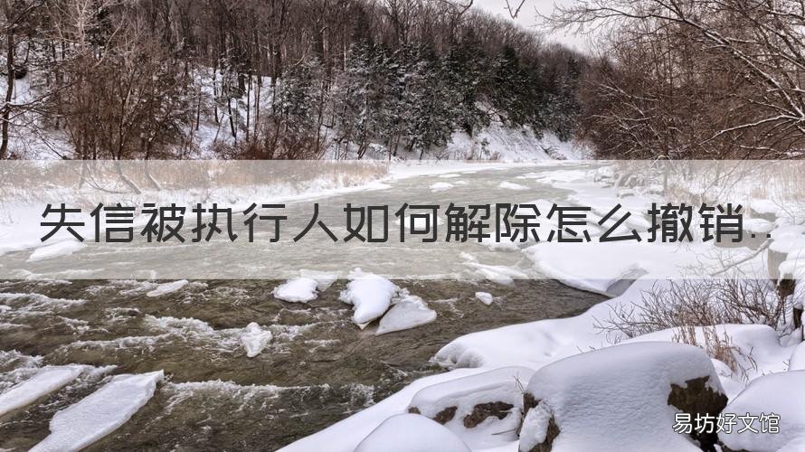 失信被执行人如何解除怎么撤销 失信被执行人怎么向法院申请撤销
