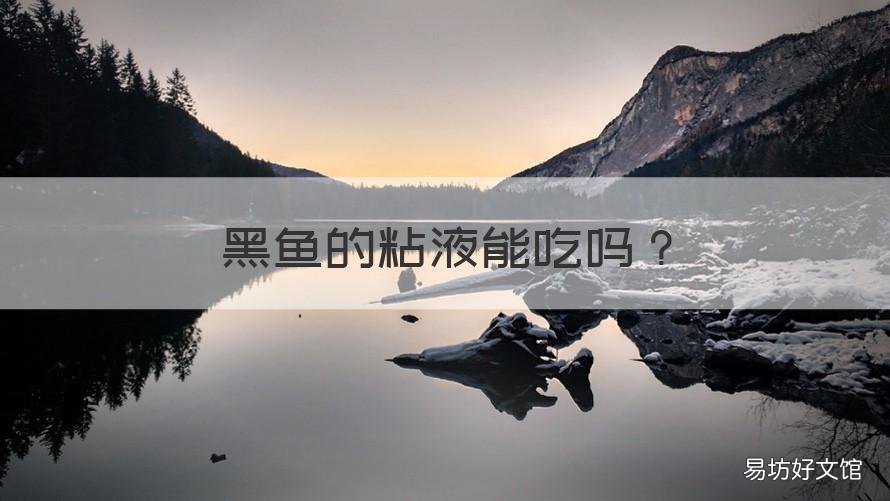 黑鱼的粘液能吃吗 黑鱼的粘液能吃吗视频