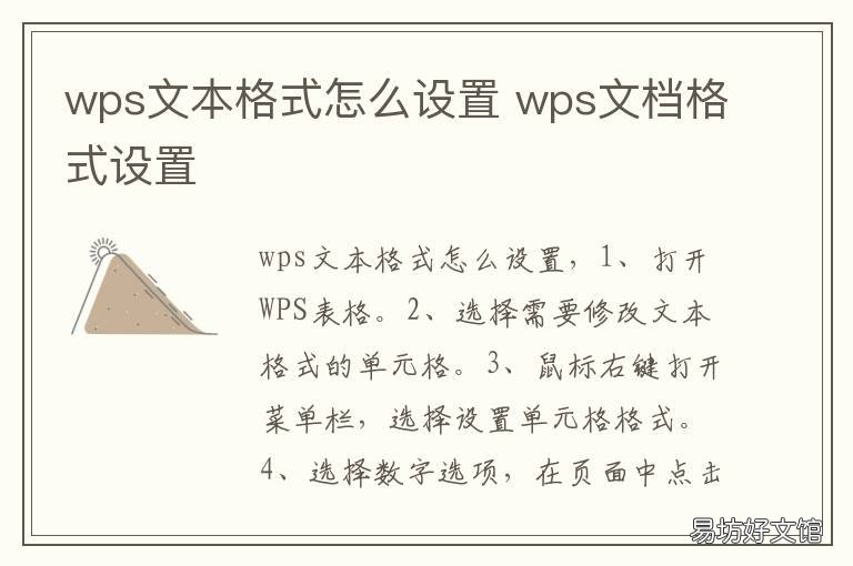 wps文本格式怎么设置 wps文本格式设置在哪