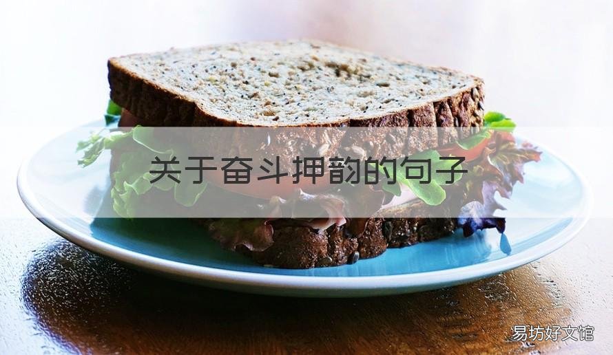 关于奋斗押韵的句子 拼搏押韵的句子
