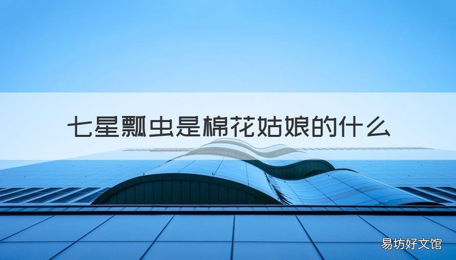 七星瓢虫是棉花姑娘的什么 棉花姑娘望着叶子上的七星瓢虫