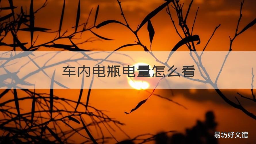 车内电瓶电量怎么看 车辆电瓶怎么看电量